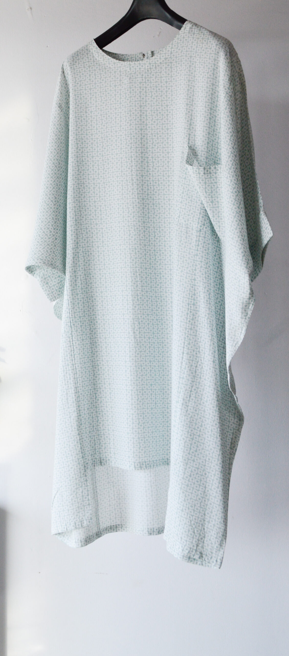 Light Teal Full Length Loose Fit Kaftan Dress