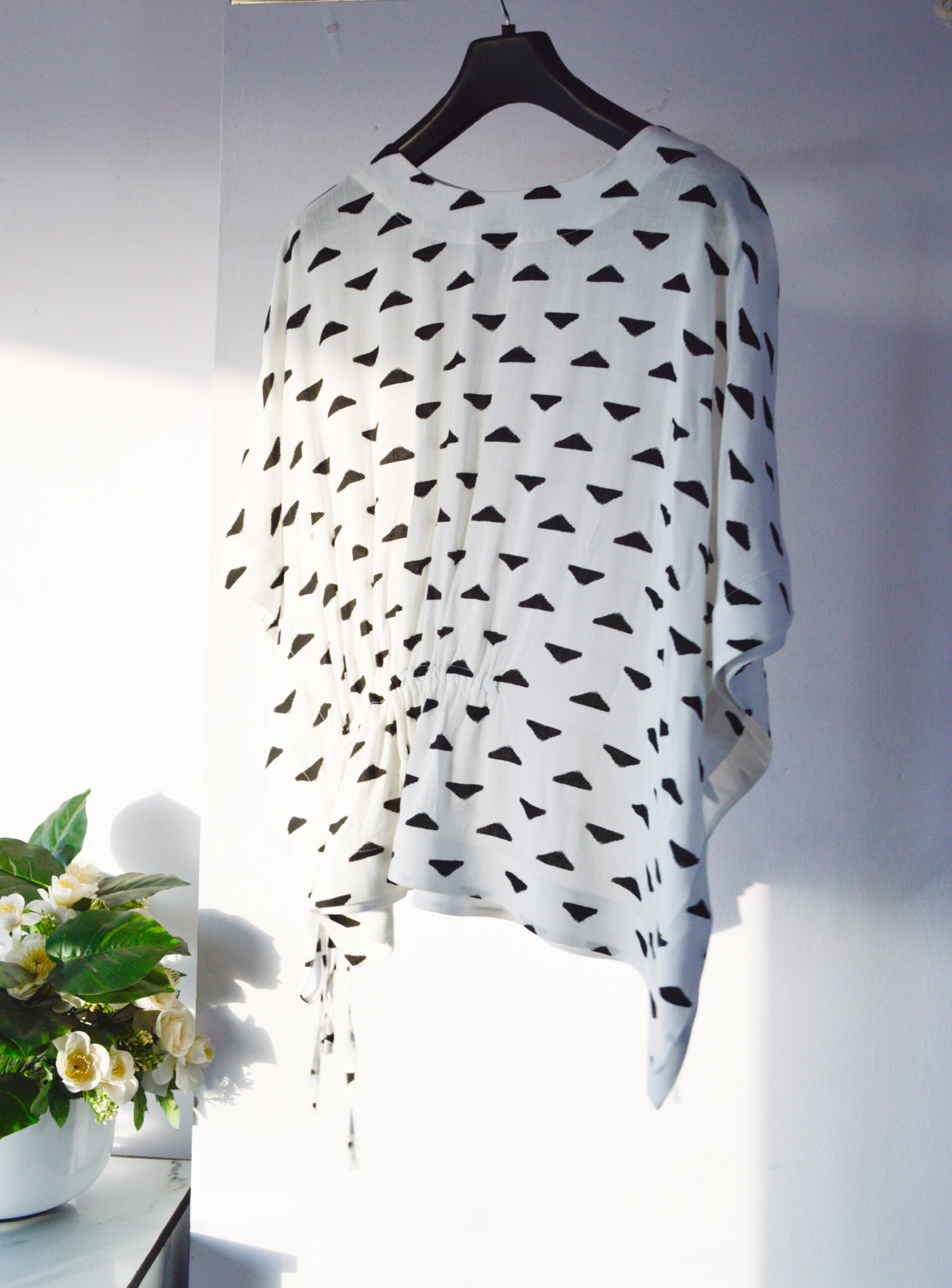 Side Gathered Waist Kaftan Top