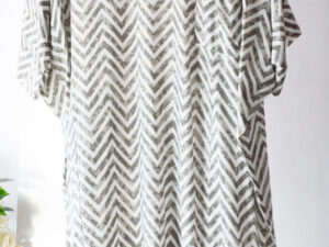 Aztec Full Length Loose Fit Kaftan Dress 