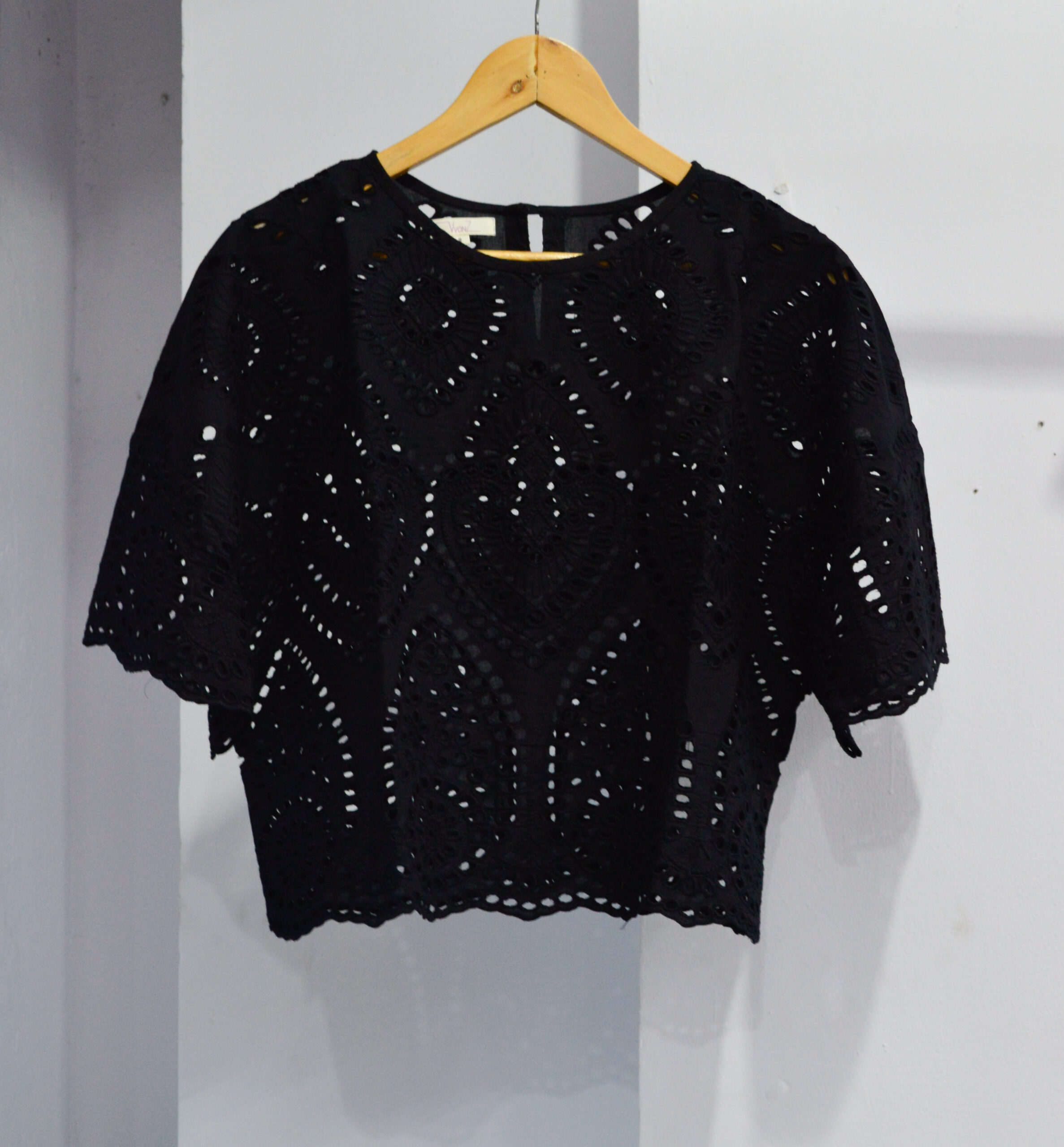 Schiffli CoOrd Set with Pants Black - Image 3